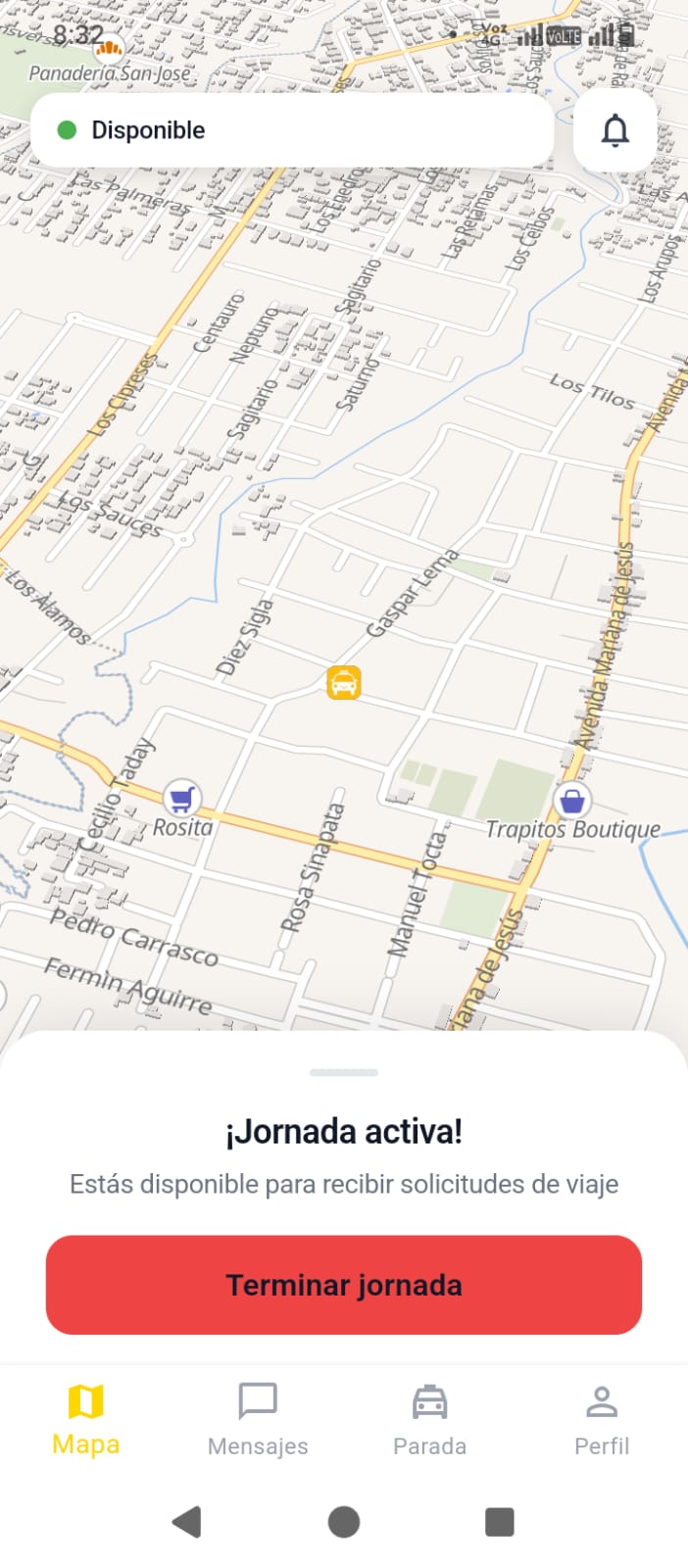 Pana Taxista: jornada activa